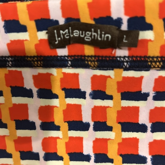 J. McLaughlin Neoprene Stretch Reversible Halle Pencil Printed Skirt NWOT Size L - Picture 5 of 8